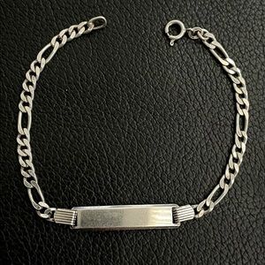 Unisex preowned .925 Sterling Silver ID bracelet